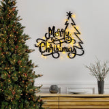 Decorațiune de perete din metal XMASBLACK - 008, Negru, 62x60x0 cm