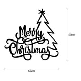 Decorațiune de perete din metal XMASBLACK - 008, Negru, 62x60x0 cm