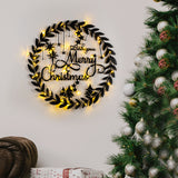 Decorațiune de perete din metal XMASBLACK - 010, Negru, 59x56x0 cm