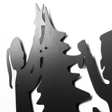 Decorațiune de perete din metal XMASBLACK - 016, Negru, 39x64x0 cm