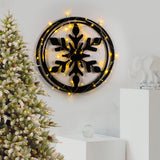 Decorațiune de perete din metal XMASBLACK - 020, Negru, 62x56x0 cm