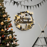 Decorațiune de perete din metal XMASBLACK - 021, Negru, 60x72x0 cm