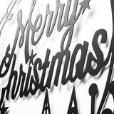 Decorațiune de perete din metal XMASBLACK - 021, Negru, 60x72x0 cm