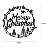 Decorațiune de perete din metal XMASBLACK - 021, Negru, 60x72x0 cm