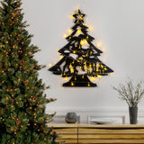 Decorațiune de perete din metal XMASBLACK - 024, Negru, 59x70x0 cm