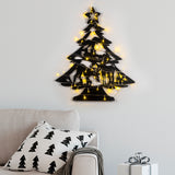Decorațiune de perete din metal XMASBLACK - 024, Negru, 59x70x0 cm