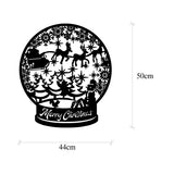 Decorațiune de perete din metal XMASBLACK - 025, Negru, 44x50x0 cm