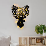 Decorațiune de perete din metal XMASBLACK - 026, Negru, 52x70x0 cm