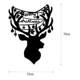 Decorațiune de perete din metal XMASBLACK - 026, Negru, 52x70x0 cm