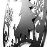 Decorațiune de perete din metal XMASBLACK - 027, Negru, 60x60x0 cm