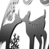 Decorațiune de perete din metal XMASBLACK - 029, Negru, 60x60x0 cm