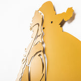 Decorațiune de perete din metal XMASGOLD - 005, Auriu, 37x68x0 cm