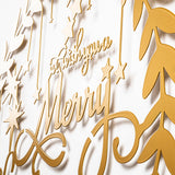 Decorațiune de perete din metal XMASGOLD - 010, Auriu, 59x56x0 cm