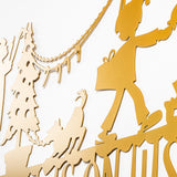 Decorațiune de perete din metal XMASGOLD - 011, Auriu, 70x47x0 cm