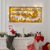 Decorațiune de perete din metal XMASGOLD - 012, Auriu, 83x39x0 cm