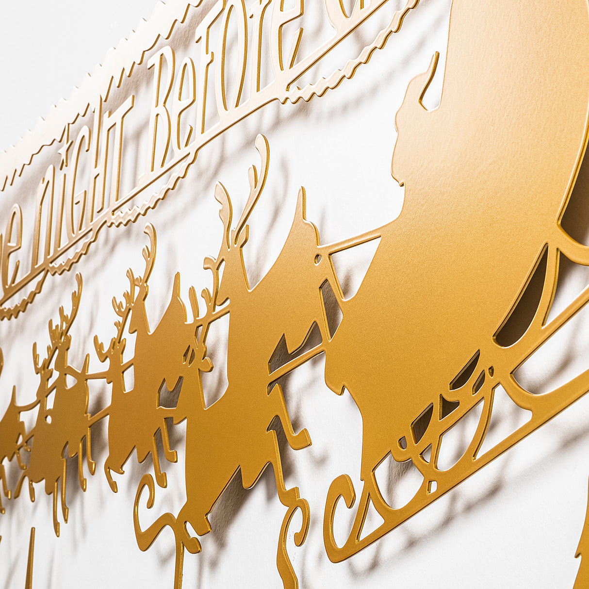 Decorațiune de perete din metal XMASGOLD - 012, Auriu, 83x39x0 cm