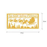 Decorațiune de perete din metal XMASGOLD - 012, Auriu, 83x39x0 cm