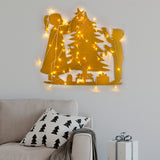 Decorațiune de perete din metal XMASGOLD - 016, Auriu, 39x64x0 cm
