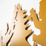 Decorațiune de perete din metal XMASGOLD - 016, Auriu, 39x64x0 cm