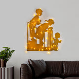 Decorațiune de perete din metal XMASGOLD - 018, Auriu, 39x86x0 cm
