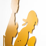 Decorațiune de perete din metal XMASGOLD - 018, Auriu, 39x86x0 cm