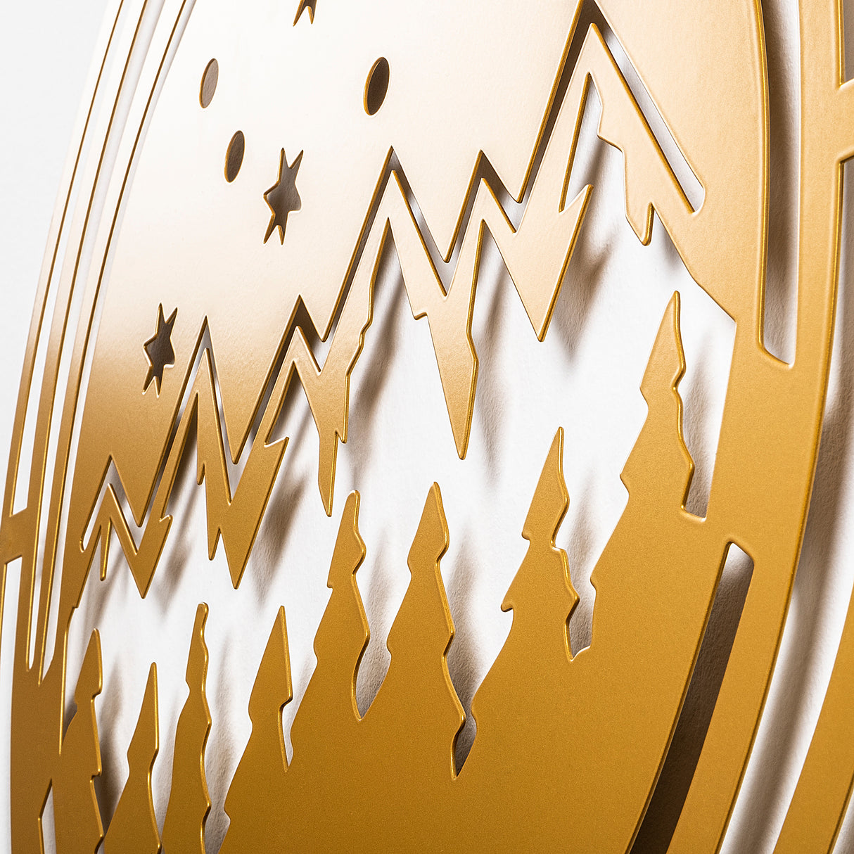 Decorațiune de perete din metal XMASGOLD - 019, Auriu, 61x61x0 cm