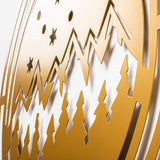 Decorațiune de perete din metal XMASGOLD - 019, Auriu, 61x61x0 cm