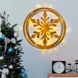 Decorațiune de perete din metal XMASGOLD - 020, Auriu, 62x56x0 cm
