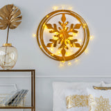 Decorațiune de perete din metal XMASGOLD - 020, Auriu, 62x56x0 cm