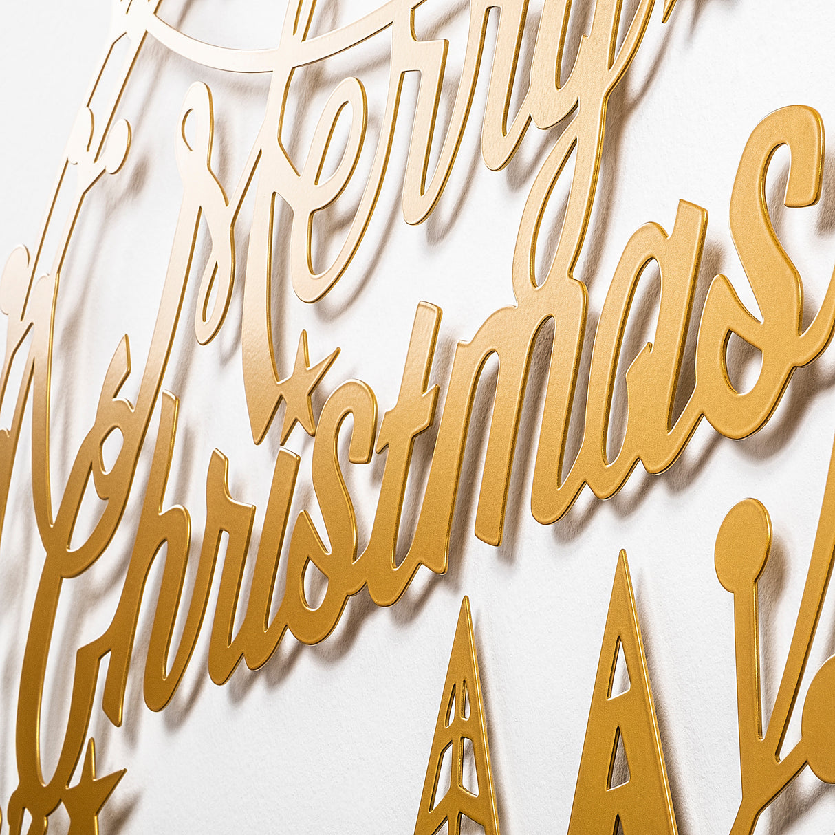 Decorațiune de perete din metal XMASGOLD - 021, Auriu, 60x72x0 cm