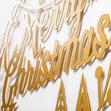 Decorațiune de perete din metal XMASGOLD - 021, Auriu, 60x72x0 cm