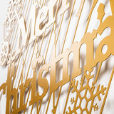 Decorațiune de perete din metal XMASGOLD - 023, Auriu, 95x69x0 cm