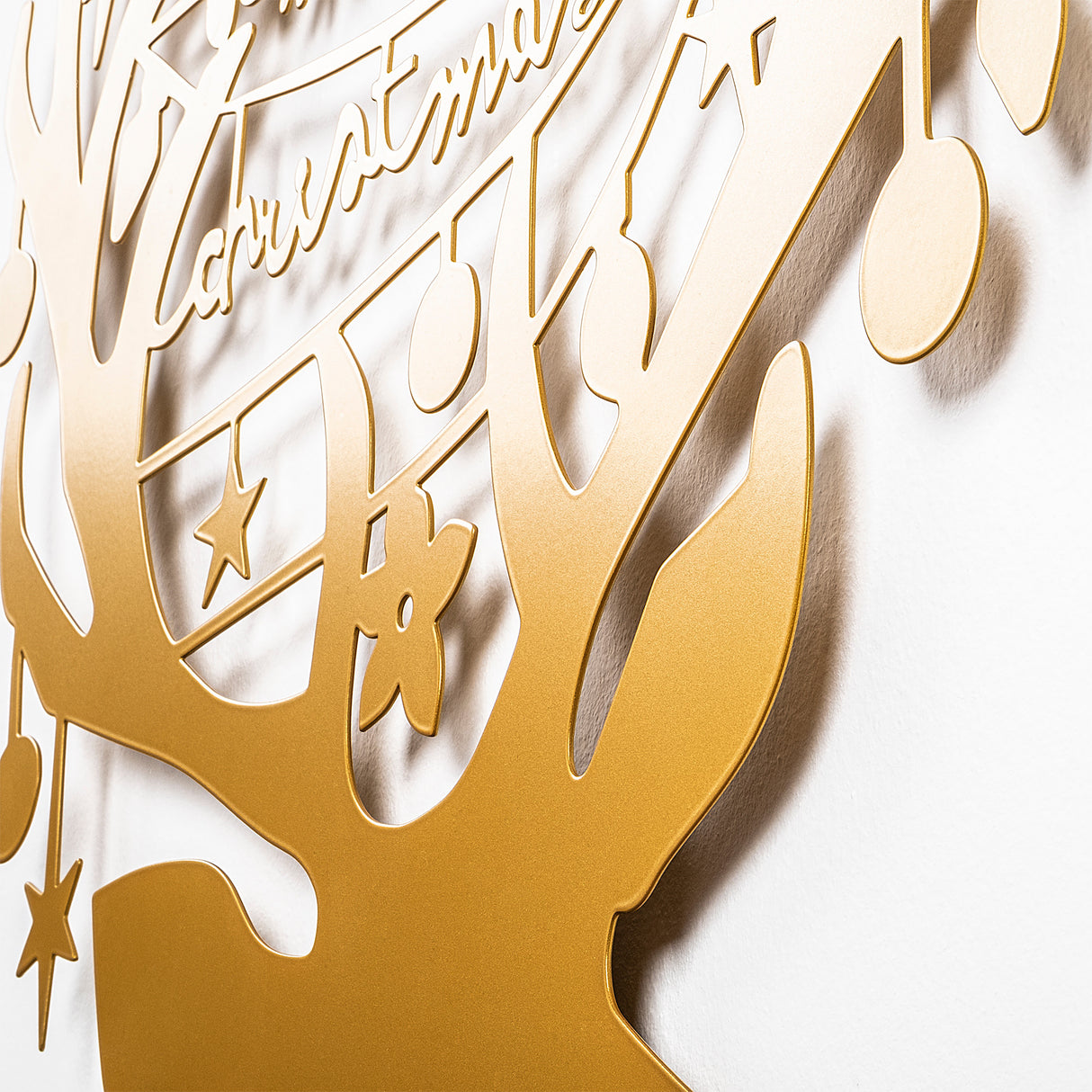 Decorațiune de perete din metal XMASGOLD - 026, Auriu, 52x70x0 cm