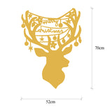 Decorațiune de perete din metal XMASGOLD - 026, Auriu, 52x70x0 cm