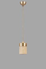 Lustră 8704-1, Rattan - Auriu, Ø14x70 cm
