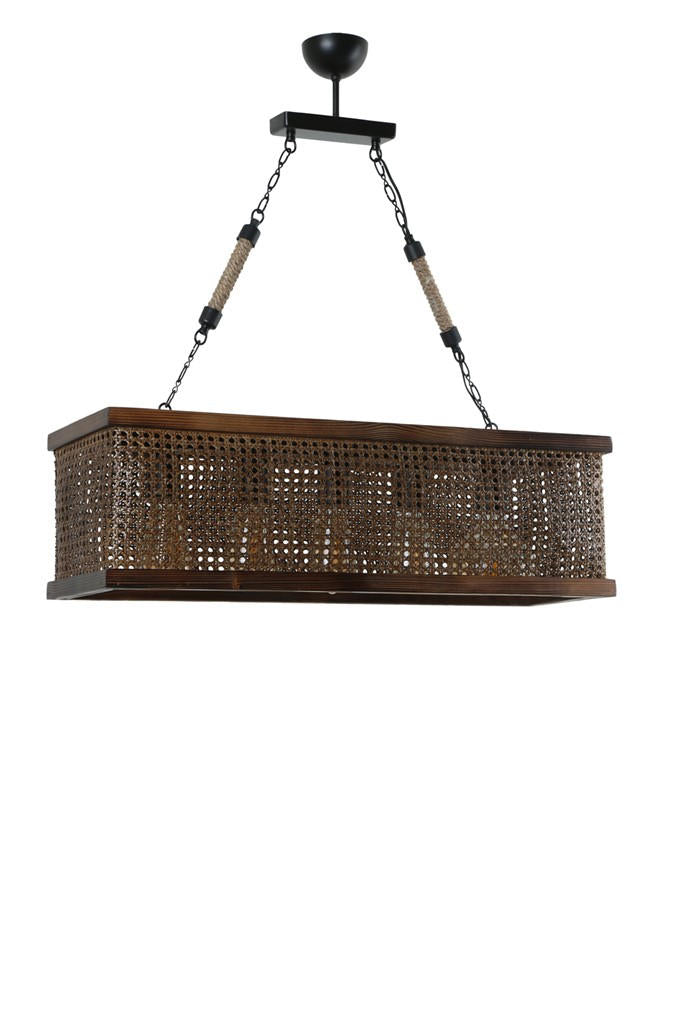 Lustră 8574-4, Bronze - Dark walnut, Ø70x25 cm