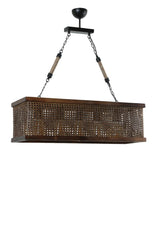 Lustră 8574-4, Bronze - Dark walnut, Ø70x25 cm