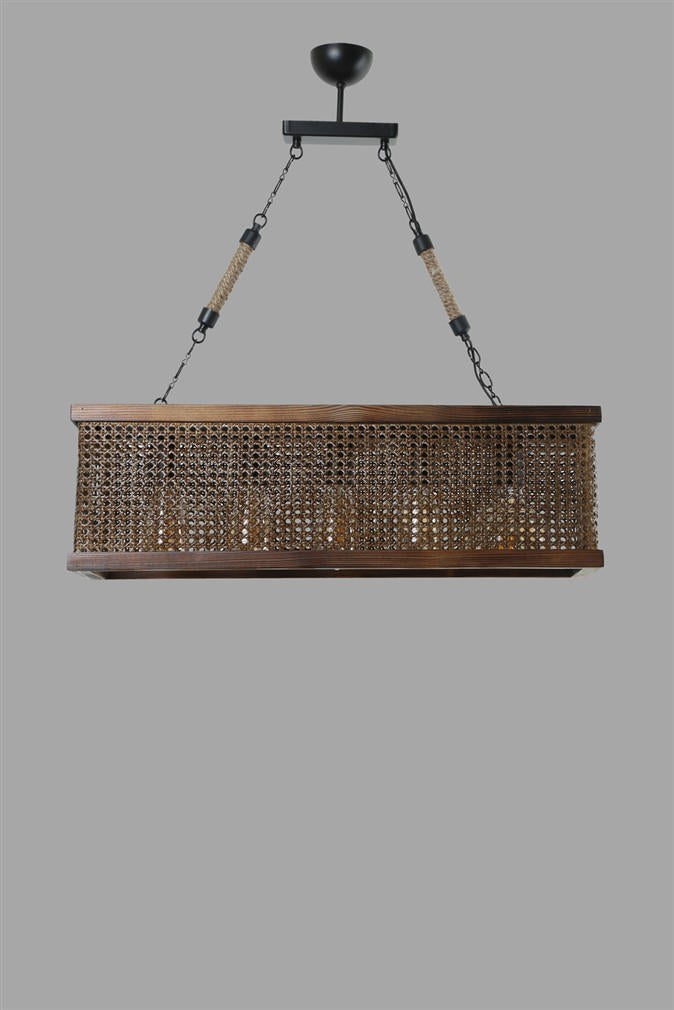 Lustră 8574-4, Bronze - Dark walnut, Ø70x25 cm