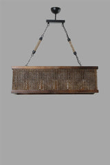 Lustră 8574-4, Bronze - Dark walnut, Ø70x25 cm
