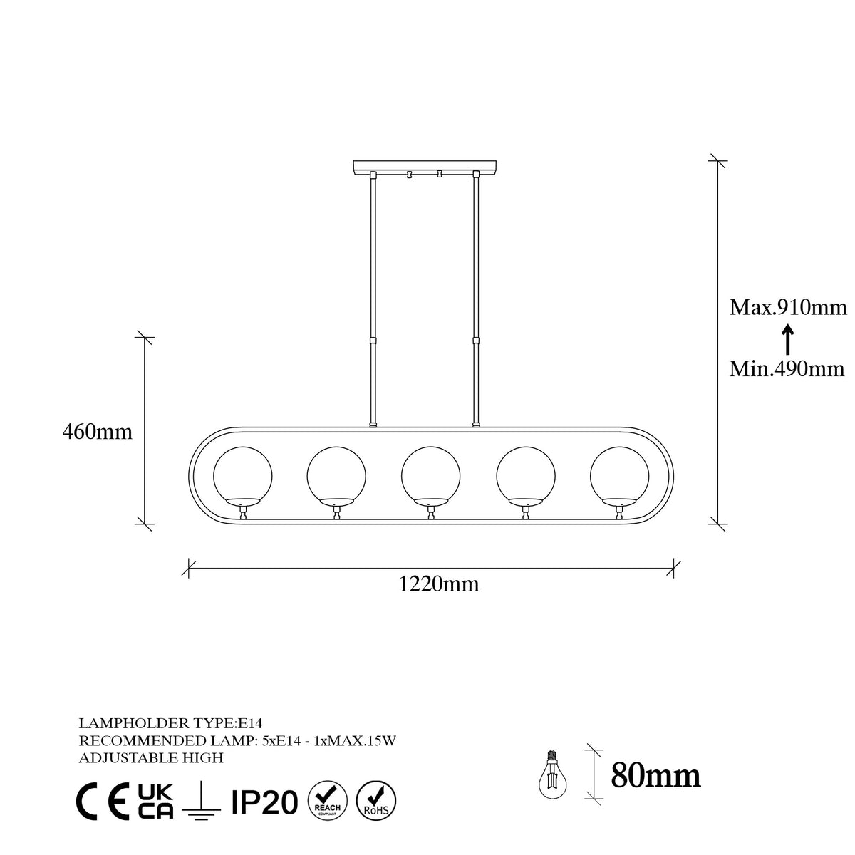 Lustră Jewel - 10625, Auriu, Ø15x49 cm, SKU 942FLG1145, imagine 7