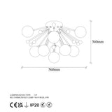 Lustră Roze - 11795, Vintage, Ø10 cm