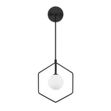 Aplică de perete Geometri - 11105, Negru - Alb, Ø10x33 cm