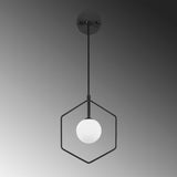 Aplică de perete Geometri - 11105, Negru - Alb, Ø10x33 cm