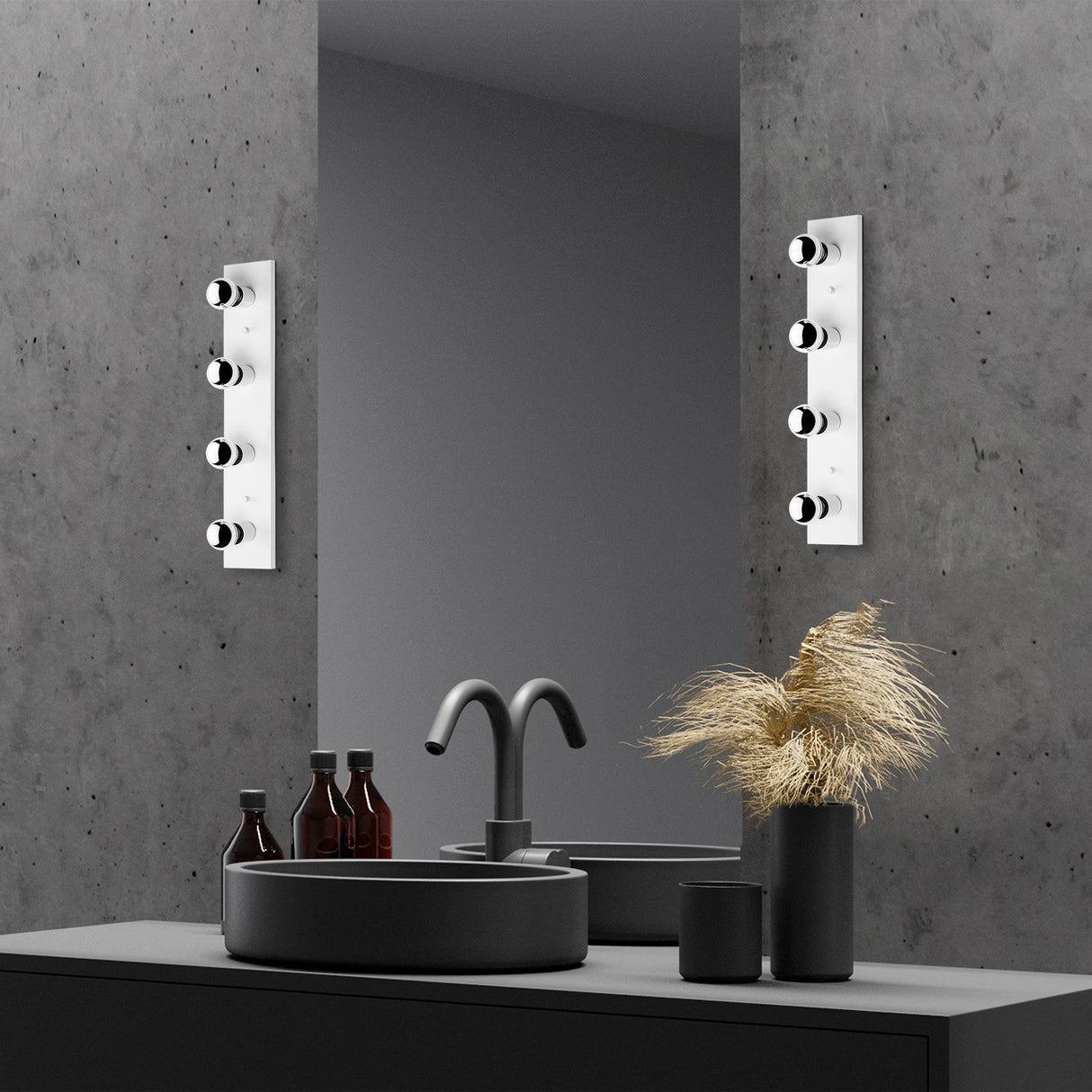 Aplică de perete Mirro - 12241, Alb, 10x10x60 cm