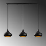 Lustră Muba - 11554, Negru, 140x30x126 cm