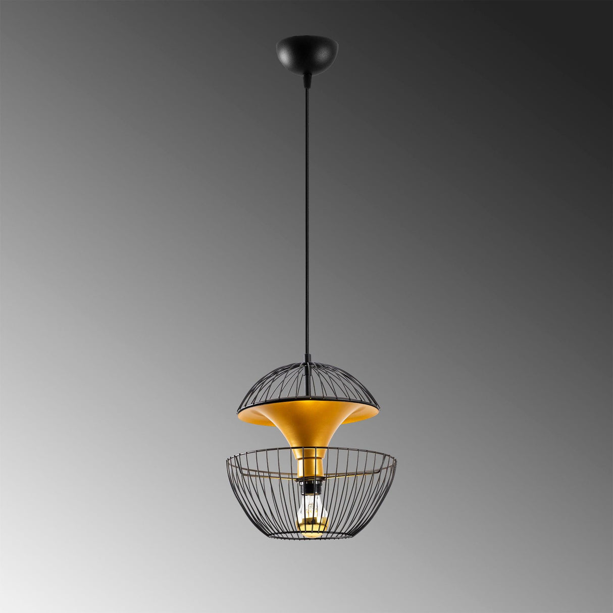 Lustra Telmander Chandelier - Auriu Negru, SKU 942FLG1253