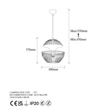 Lustra Telmander Chandelier - Auriu Negru, SKU 942FLG1253