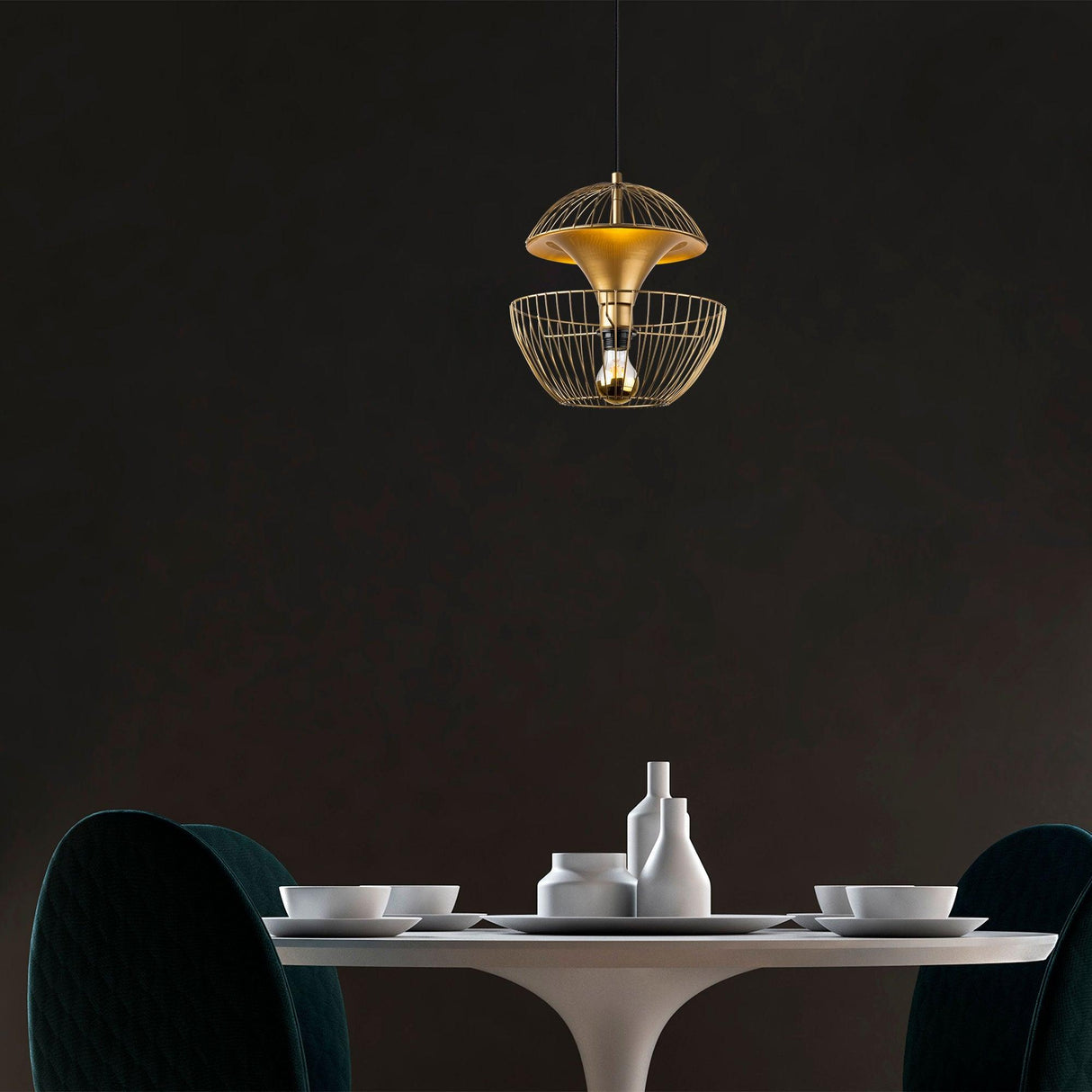 Lustra Telmander Chandelier - Auriu light, SKU 942FLG1253