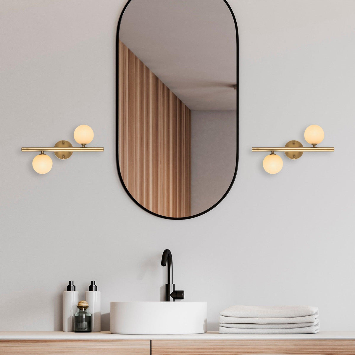 Aplica de perete Domino, Auriu, SKU 942FLG1282