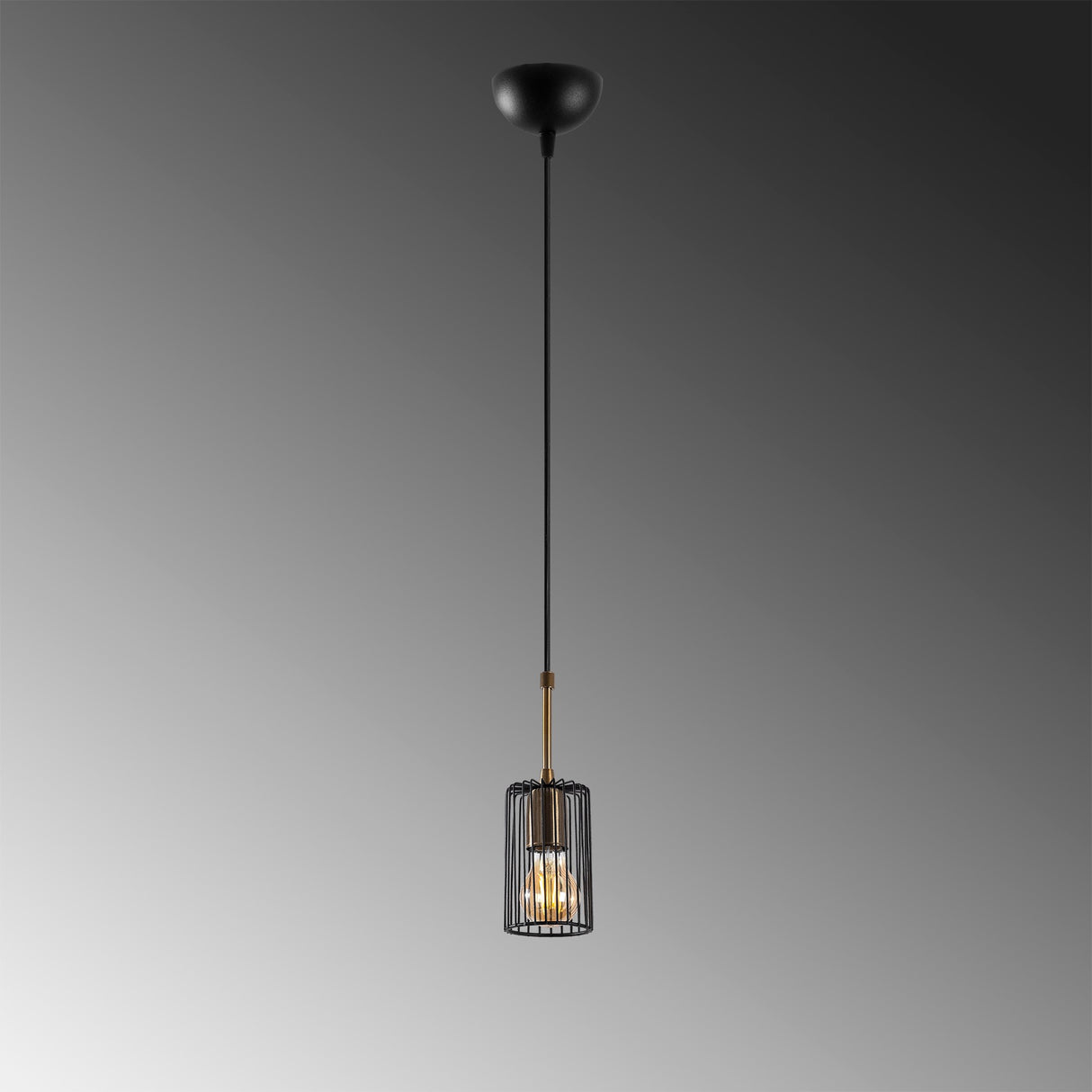 Lustră Kemtel - 11845, Negru - Antique, Ø16x126 cm